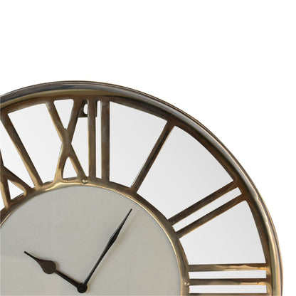 white and chrome wall clock