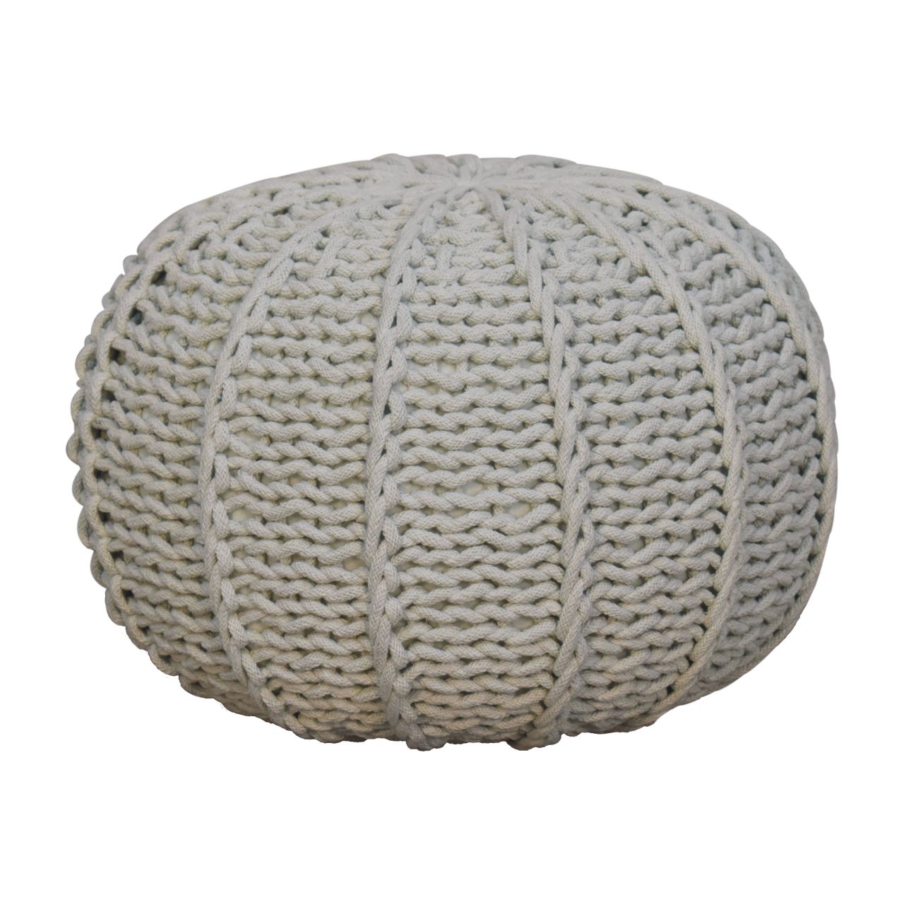 sea green cable pouffe