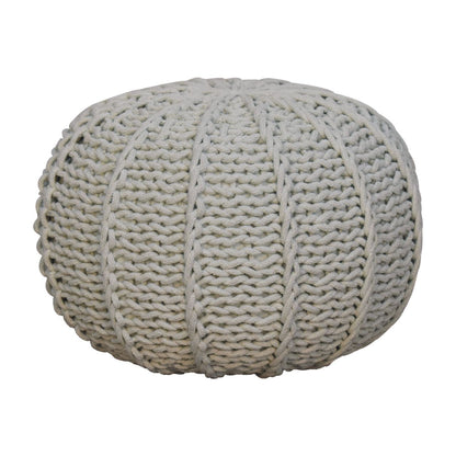 sea green cable pouffe