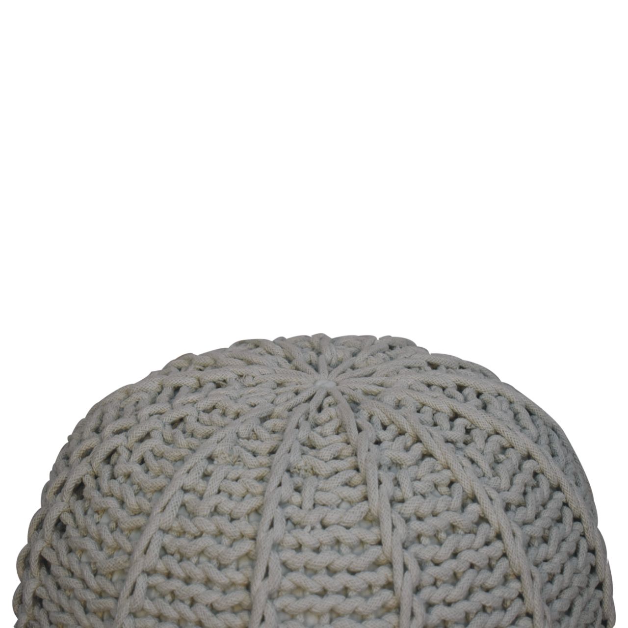 sea green cable pouffe