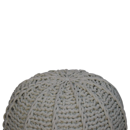 sea green cable pouffe