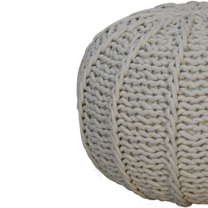 sea green cable pouffe