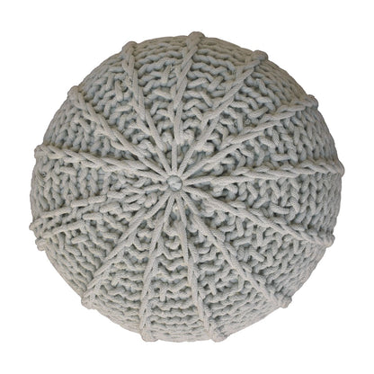 sea green cable pouffe