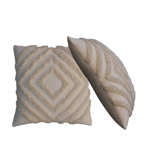 tacy cream cushion set of 2