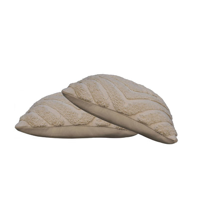 cream diamond cushion set of 2