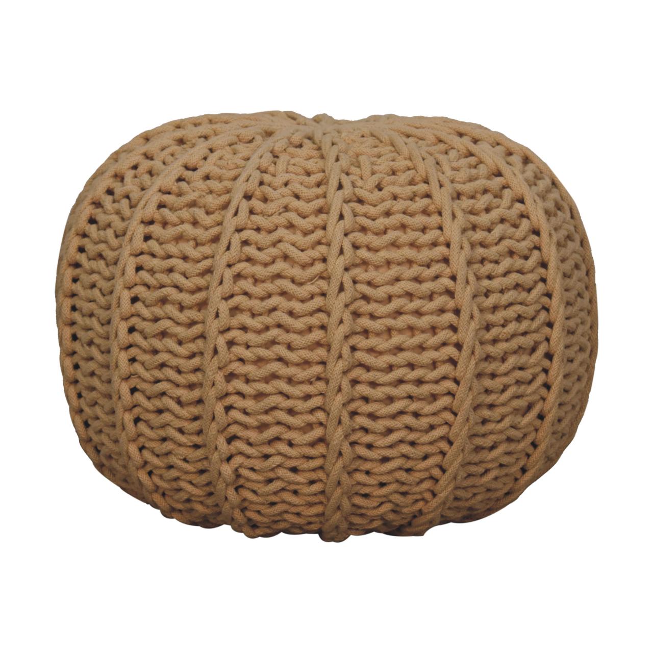 mustard cable pouffe