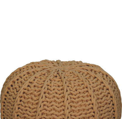 mustard cable pouffe