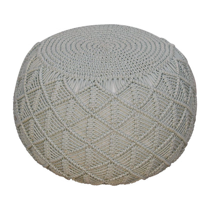 ansley sea green pouffe