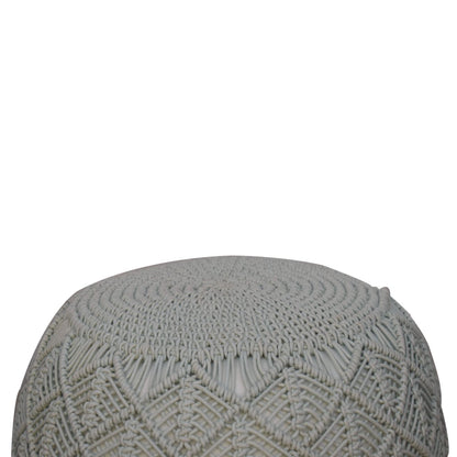 ansley sea green pouffe