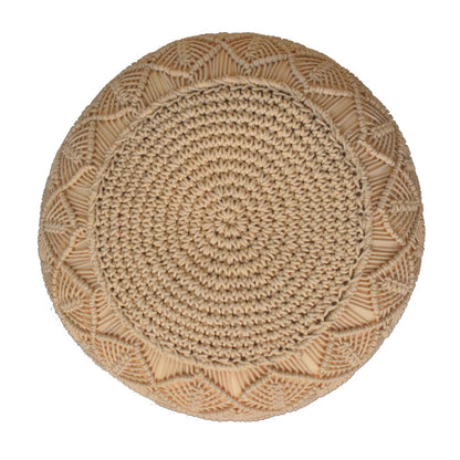 ansley mustard pouffe