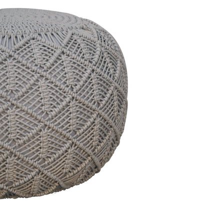 ansley grey pouffe
