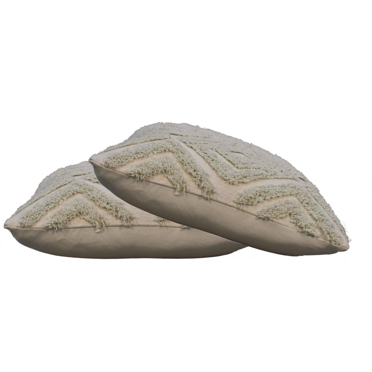 sea green mini diamond tassle cushion set of 2