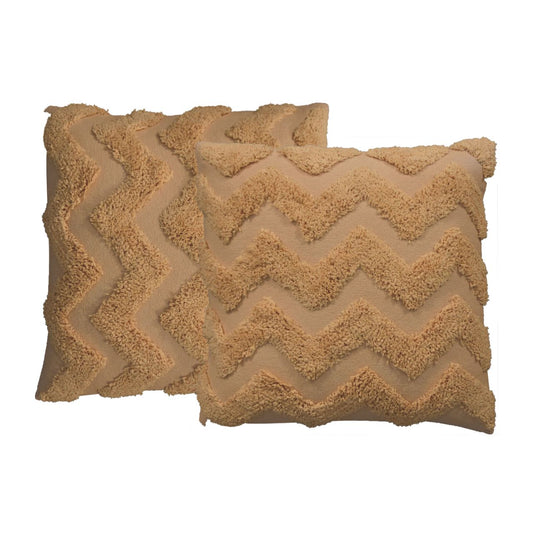 mustard zig zag cushion set of 2