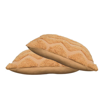mustard zig zag cushion set of 2
