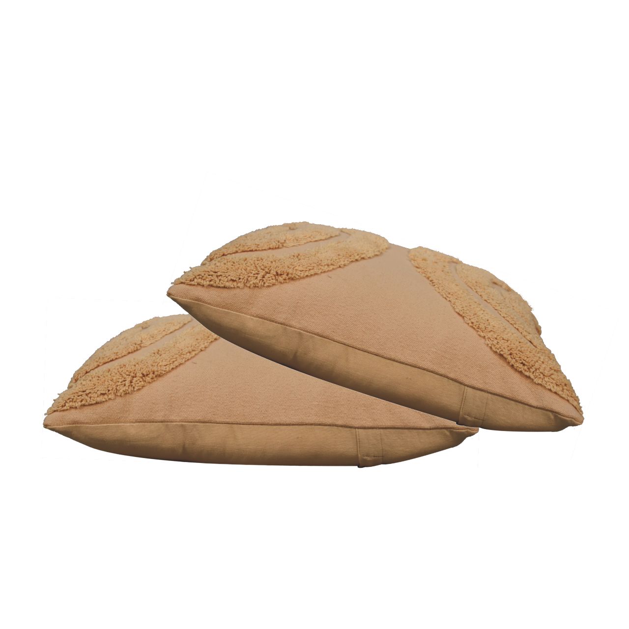 arched mustard cushion set of 2