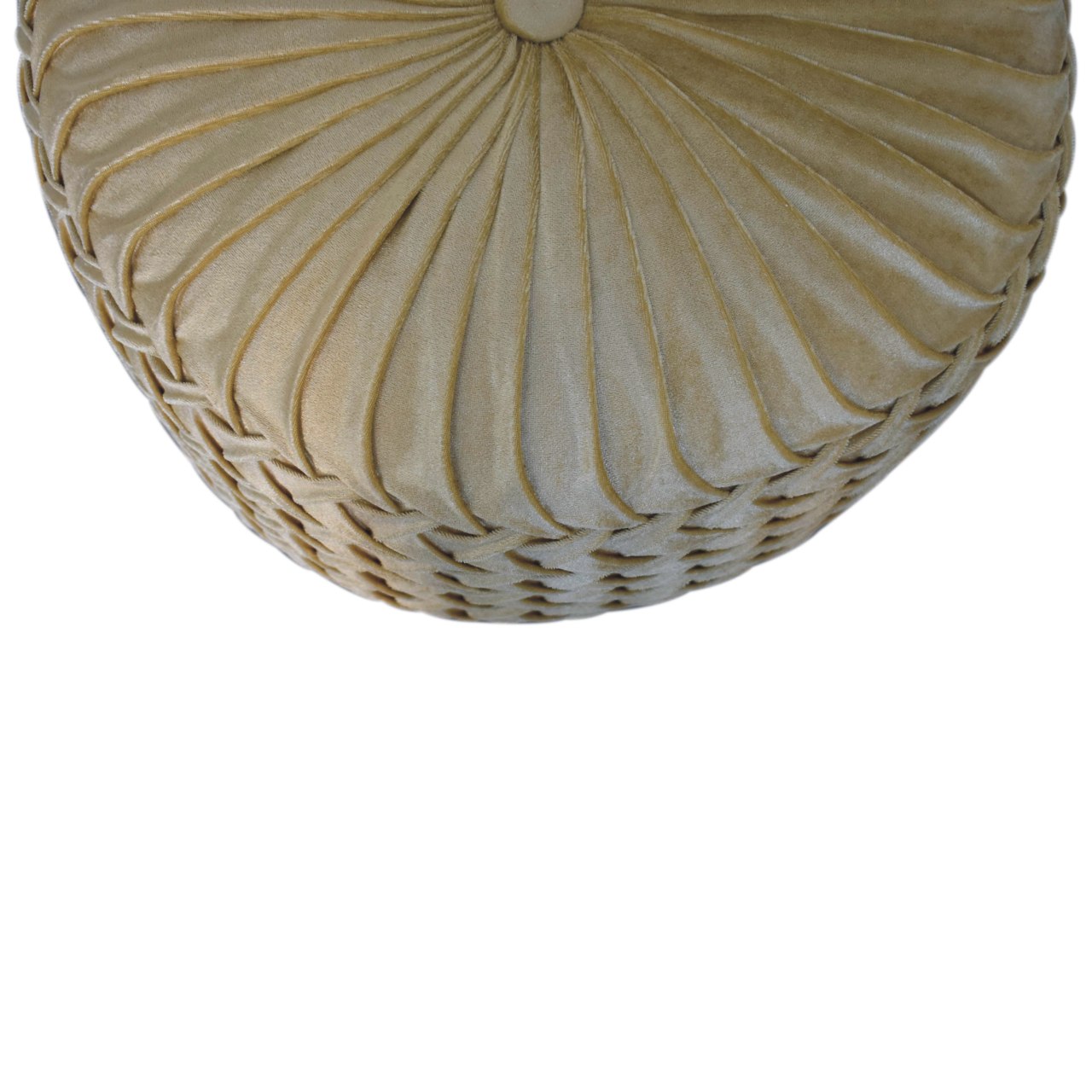 smocking pouffe ochre