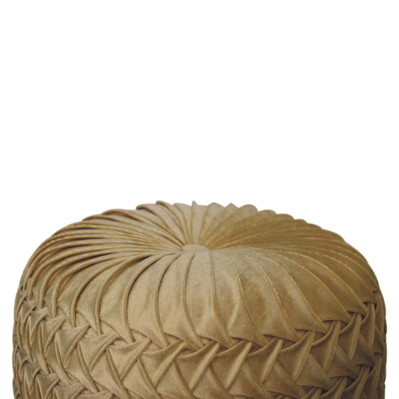 smocking pouffe ochre
