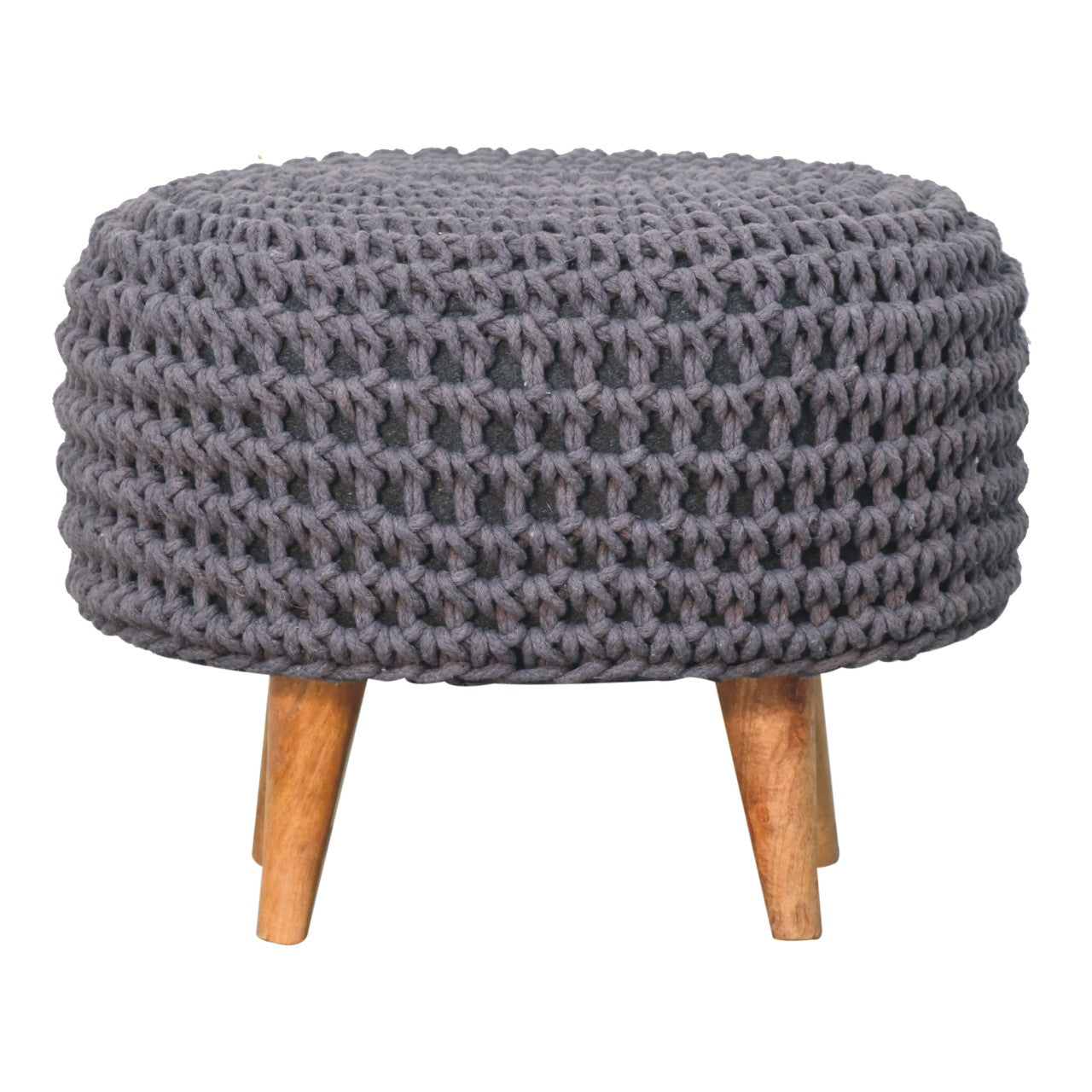 keeva grey oblong footstool