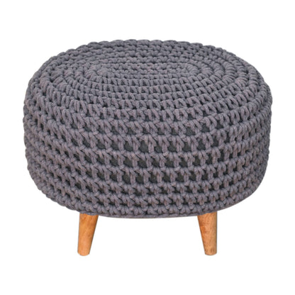 keeva grey oblong footstool