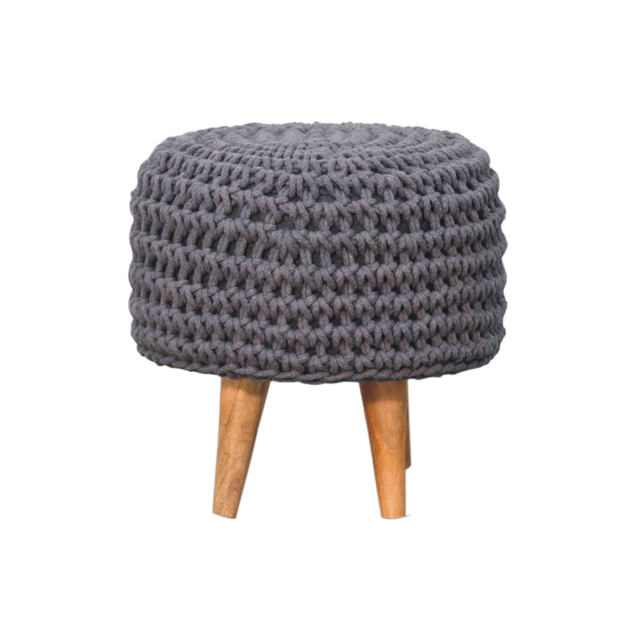 keeva grey oblong footstool