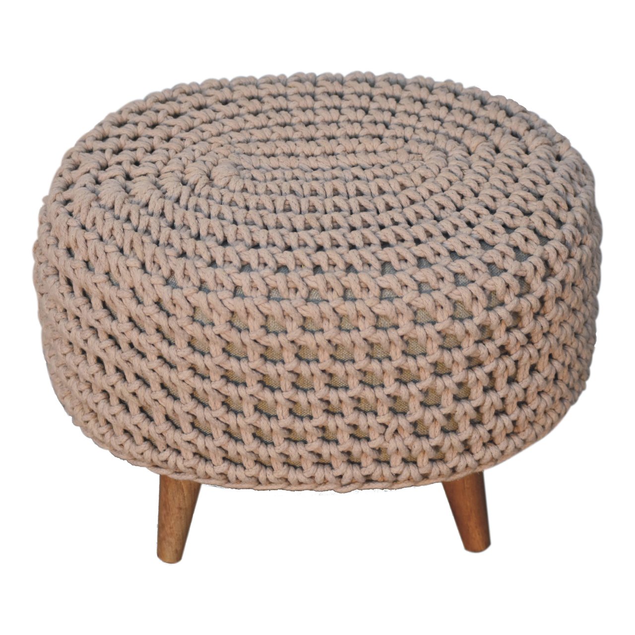 keeva beige oblong footstool