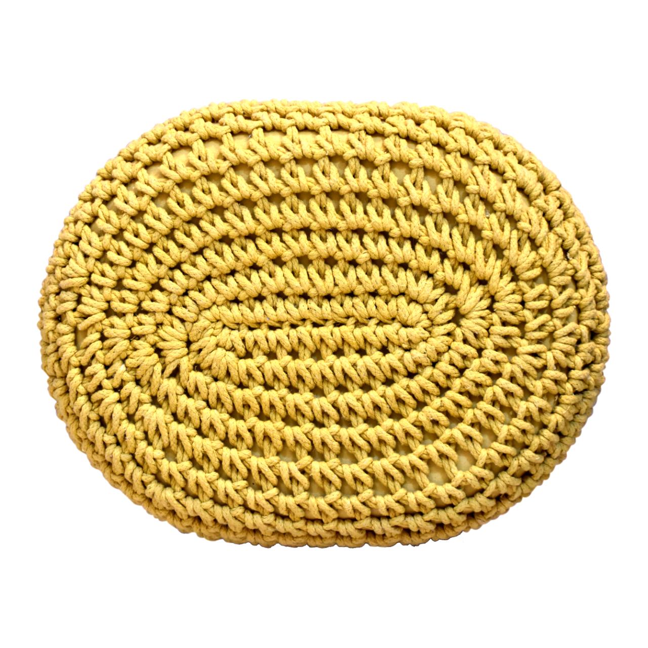keeva mustard oblong footstool