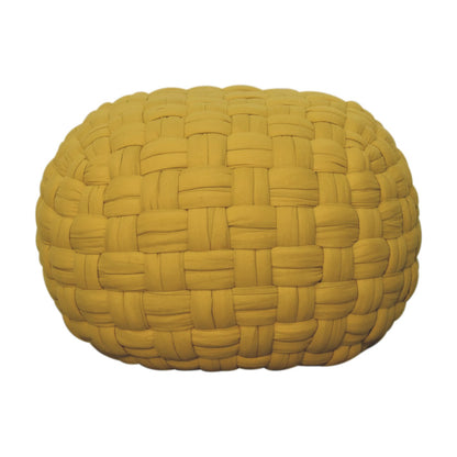 mustard tube pouffe
