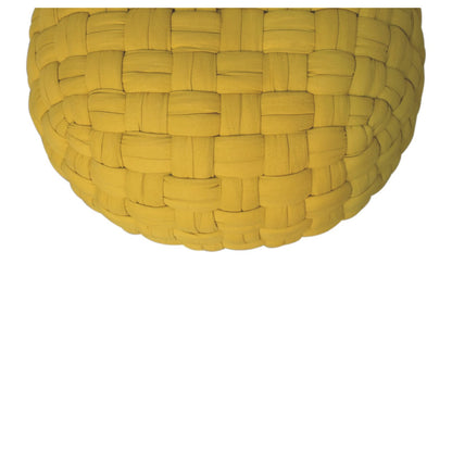 mustard tube pouffe