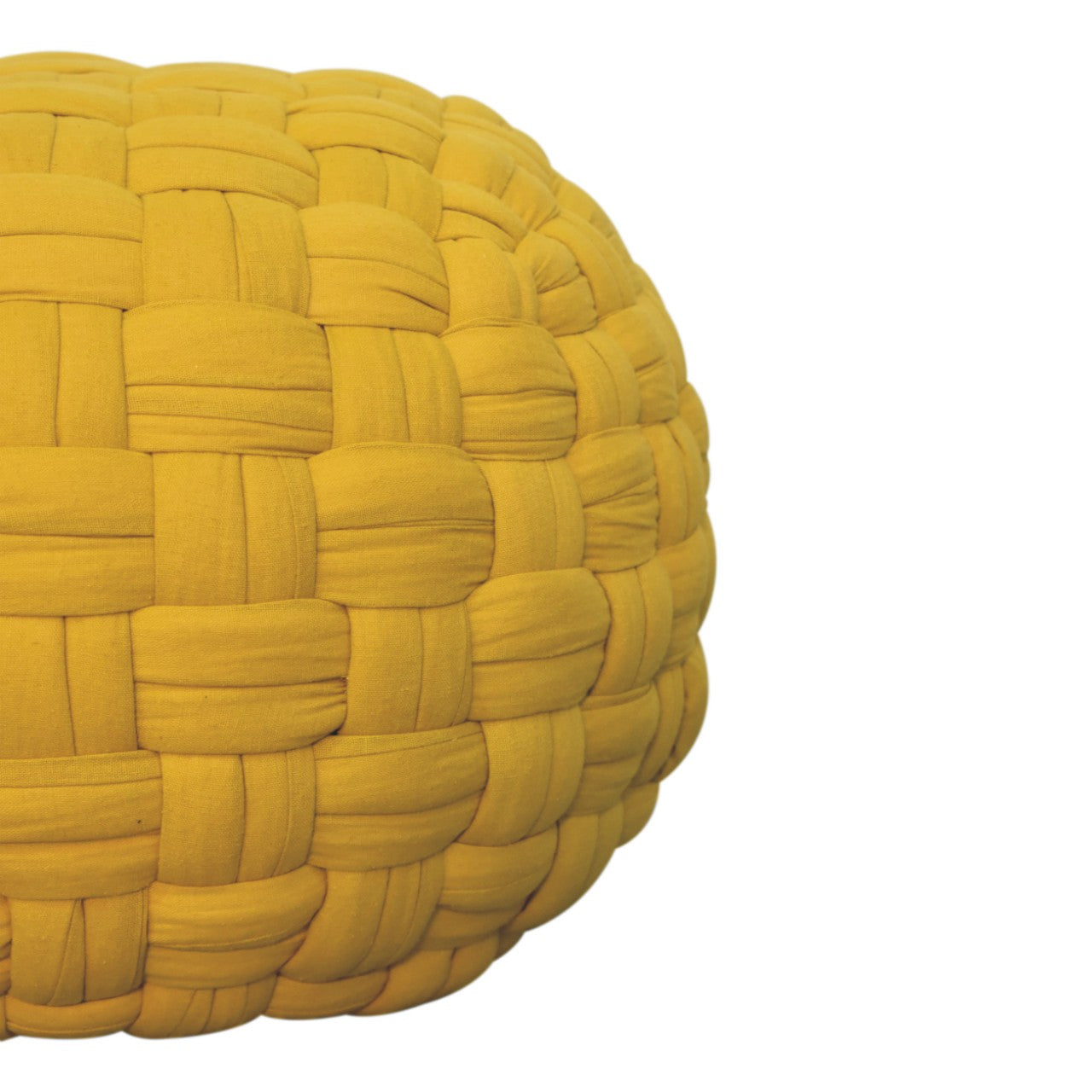 mustard tube pouffe