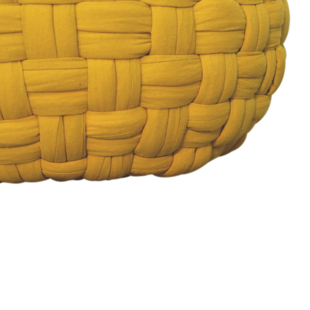 mustard tube pouffe