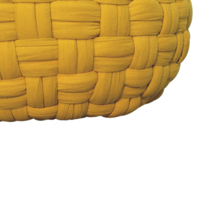 mustard tube pouffe