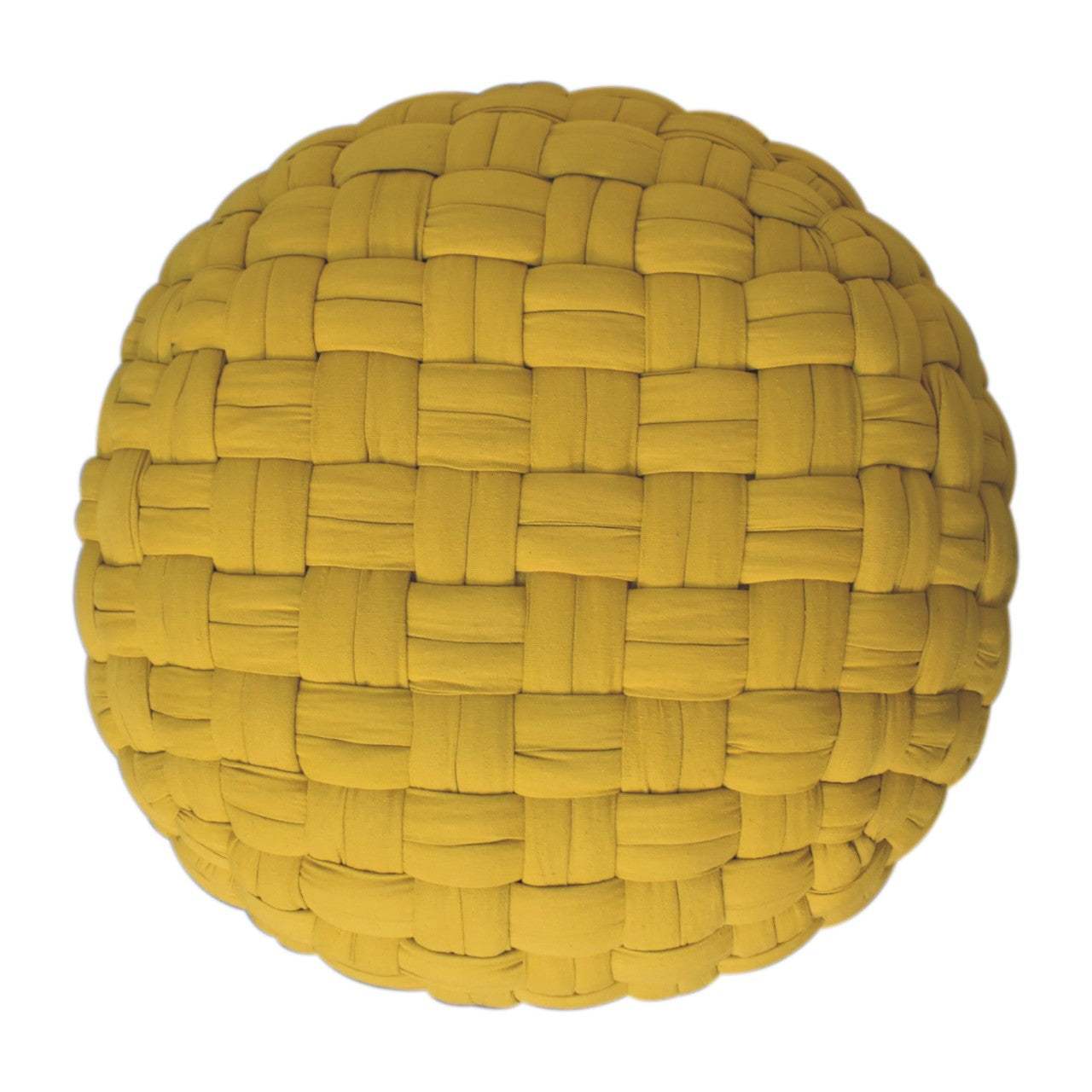 mustard tube pouffe
