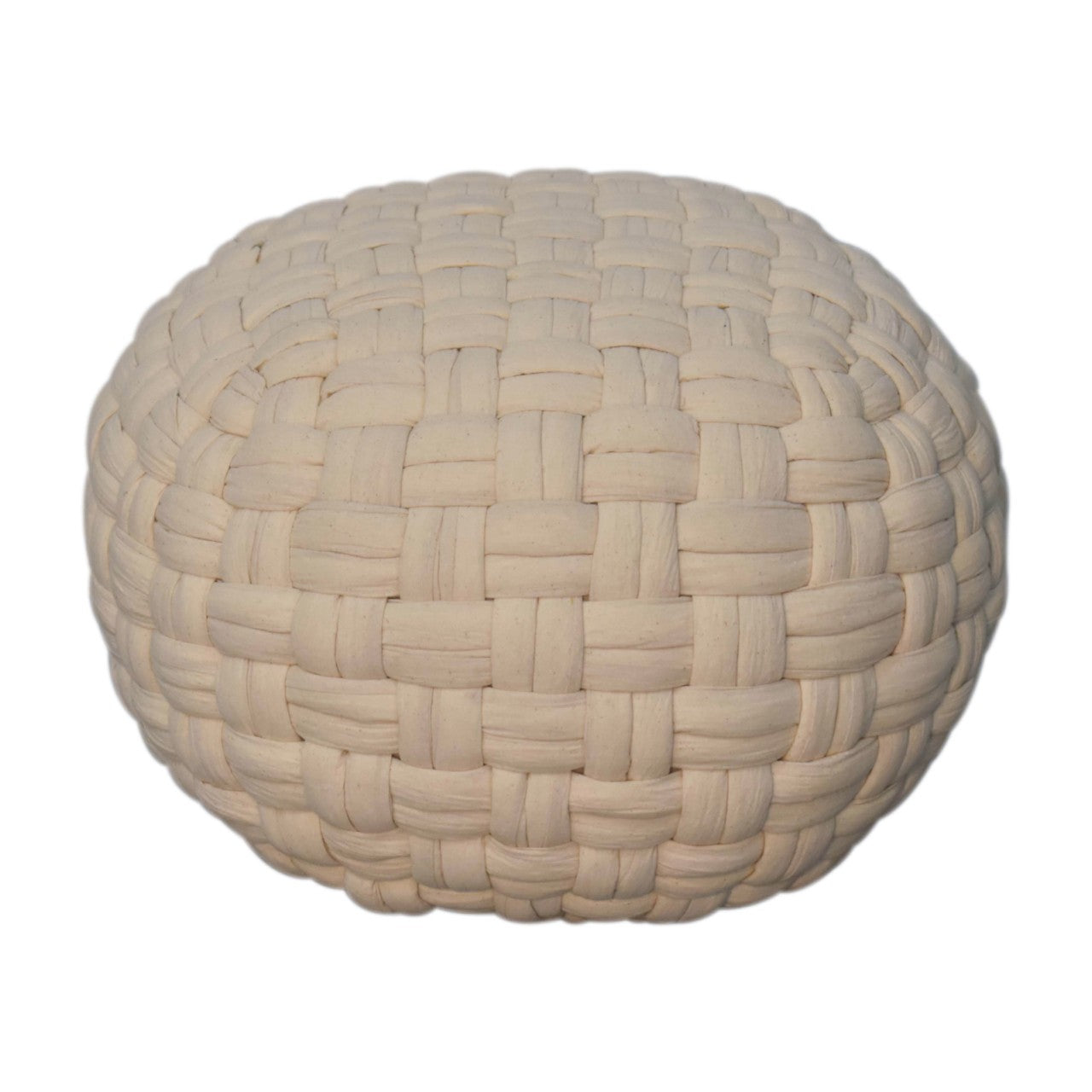 white tube pouffe