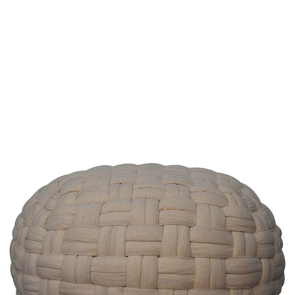 white tube pouffe