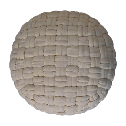 white tube pouffe