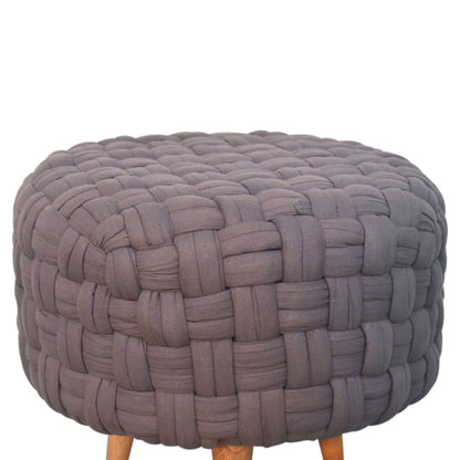 grey tube footstool