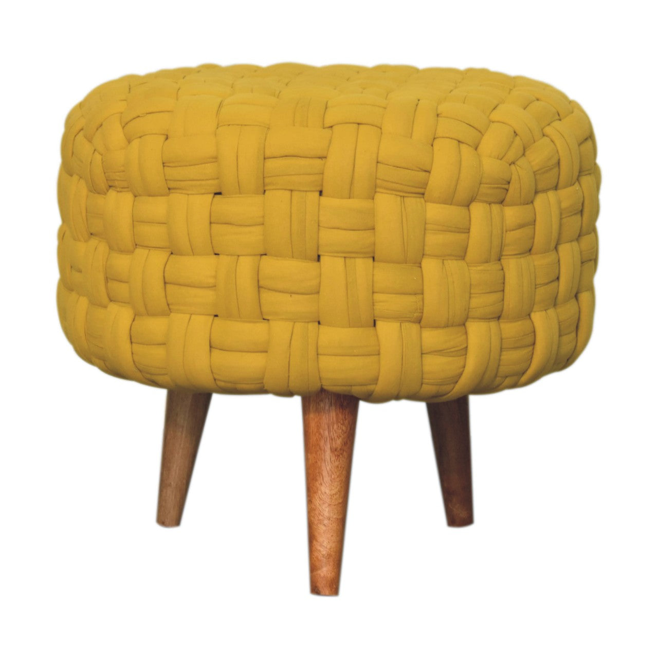 mustard tube footstool