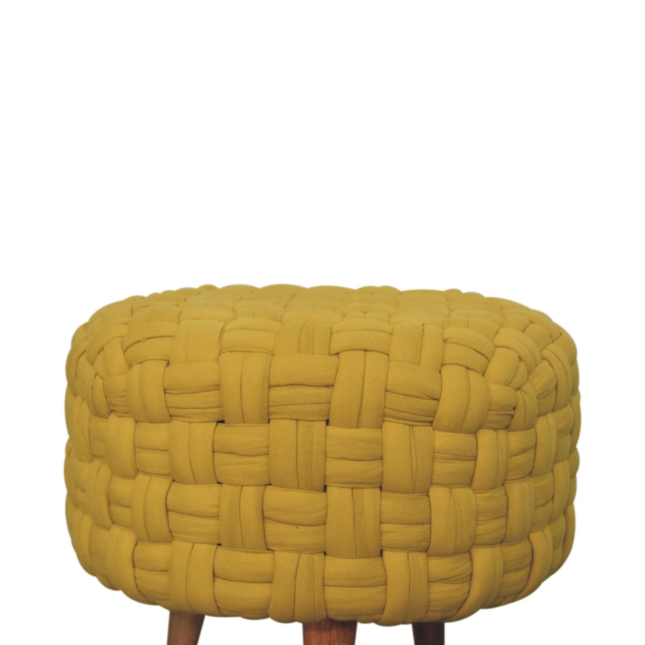 mustard tube footstool