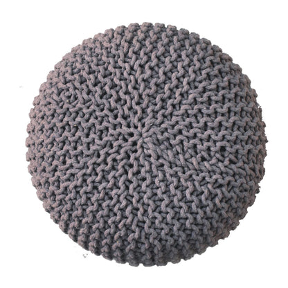 keeva grey round footstool