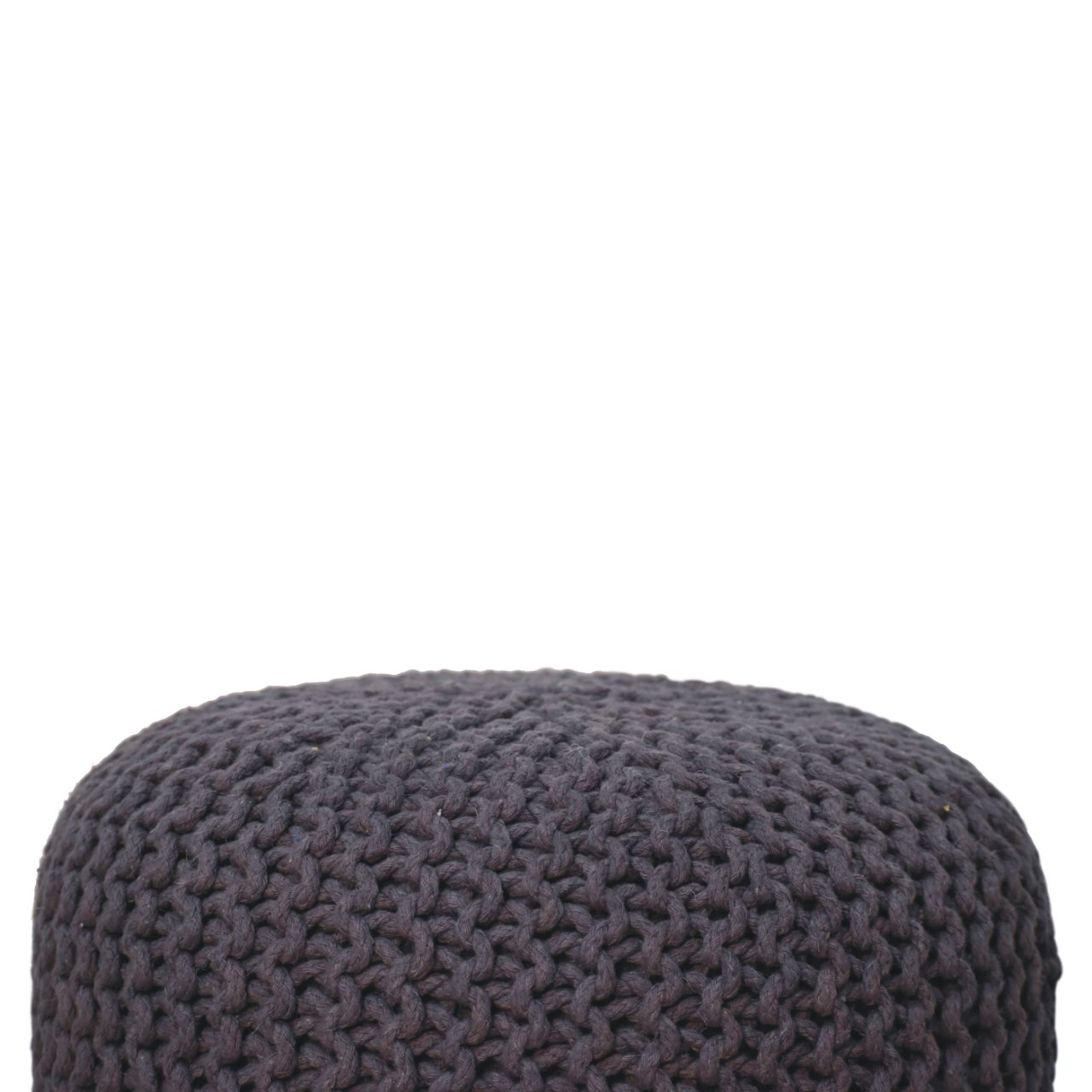 keeva grey round footstool