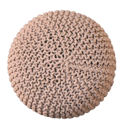 keeva beige round footstool