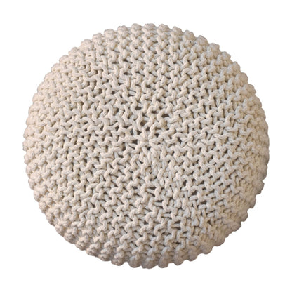 keeva white round footstool