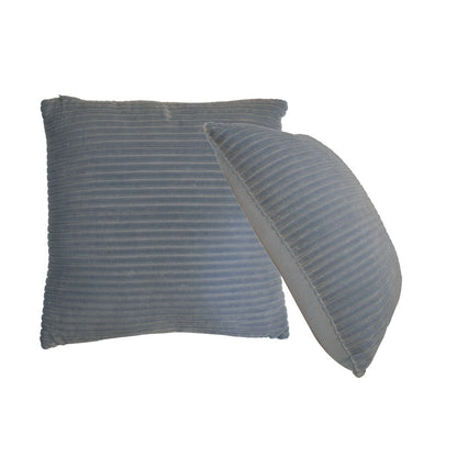ribbed grey cushion set of 2