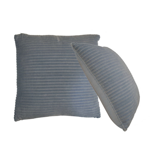 ribbed grey cushion set of 2