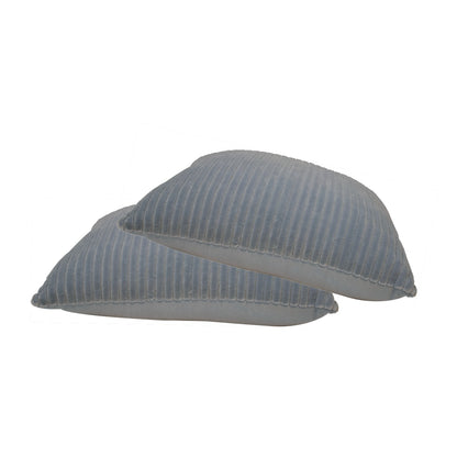 ribbed grey cushion set of 2