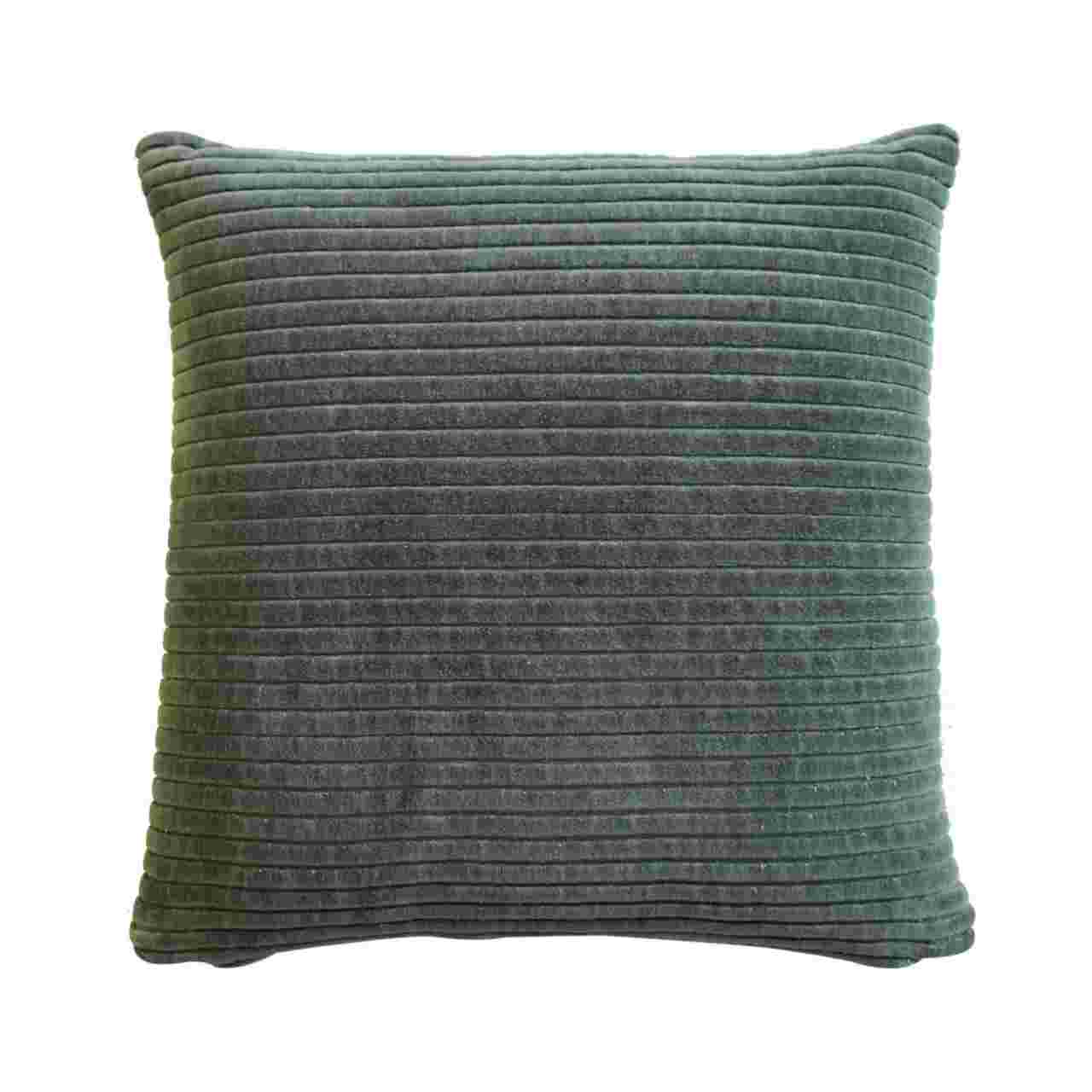 ribbed green cushion set of 2