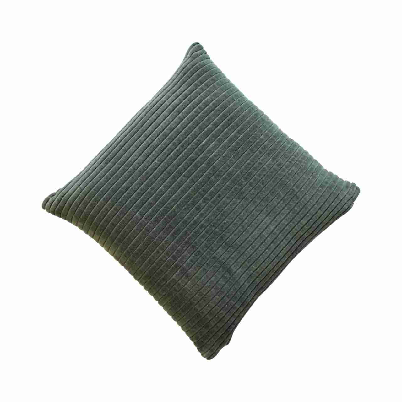 ribbed green cushion set of 2