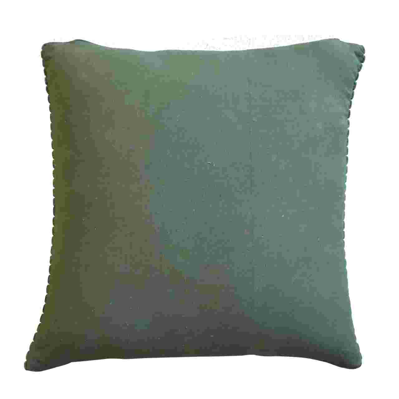 ribbed green cushion set of 2
