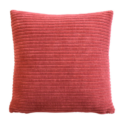 ribbed red cushion set of 2
