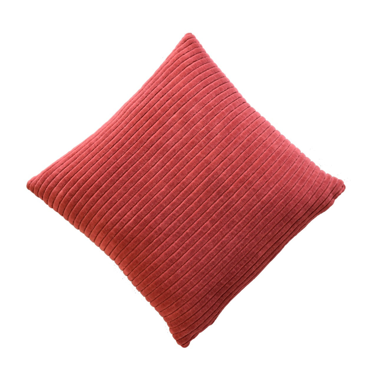 ribbed red cushion set of 2